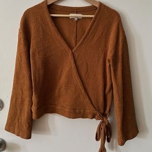 Madewell Bell Sleeve Faux Wrap Top